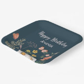 フローラワイルドフラワー誕生日 ペーパープレート (傾斜あり)