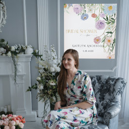 フローラワイルドフラワー赤面ピンク春ブライダルシャワー ポスター