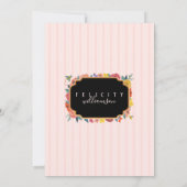 フローラワイルドフラワー&ハニービーベビーガールシャワー 招待状 (裏面)