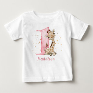 フローラワイルドワンサファリファースト誕生日ベビーT – シア ベビーTシャツ