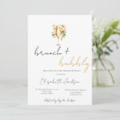 フローラワイングラスブランチ&バブリーブライダルシャワー 招待状 (スタンド正面)