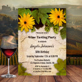 フローラワインテイスティング誕生日招待状 招待状