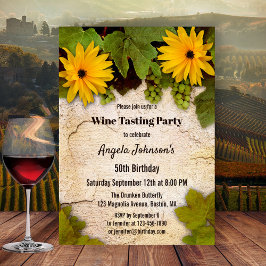 フローラワインテイスティング誕生日招待状 招待状