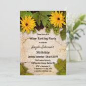フローラワインテイスティング誕生日招待状 招待状 (スタンド正面)