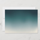 フローラワインバレルティール(緑がかった色)グラデーションブライダルシャワー 招待状 (裏面)