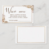 フローラワインラッフルチケットブライダルシャワーカード プレイスカード (正面/裏面)