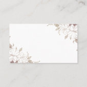 フローラワインラッフルチケットブライダルシャワーカード プレイスカード (裏面)