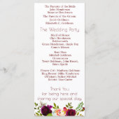 フローラワイン赤面結婚式 プログラム (裏面)