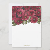 フローラワイン金ゴールド第50回誕生日招待状 招待状 (裏面)