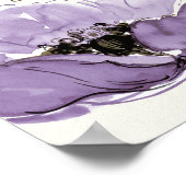 フローラワルツプラム水彩花 ポスター (角)