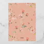 フローラワンダーラスト：ボホシック卒業写真 箔招待状 (裏面)