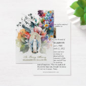 フローラヴァージンメアリーファティマ葬儀祈りの言葉カード (デスク)