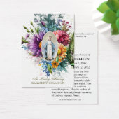 フローラヴァージンメアリーフローラ葬儀祈りの言葉カード (デスク)