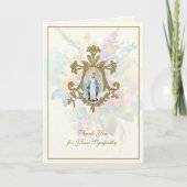 フローラヴァージンメリーカトリック葬儀の弔意 サンキューカード (正面)