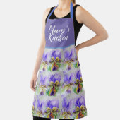 フローラヴィオラヴァイオラズウォーターカラーアートメンズキッチン エプロン (インサイチュ)