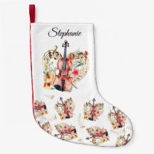 フローラヴィオリンズ金ゴールドミュージックノートクリスマスホリデー