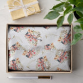 フローラヴィオリンズ金ゴールドミュージックノートクリスマスホリデー 薄葉紙 (ギフト)