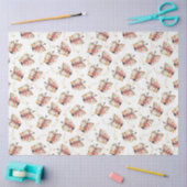 フローラヴィオリンズ金ゴールドミュージックノートクリスマスホリデー 薄葉紙 (クラフト)