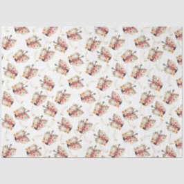 フローラヴィオリンズ金ゴールドミュージックノートクリスマスホリデー 薄葉紙