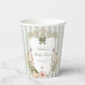 フローラヴィンテージお洒落ベビーシャワー 紙コップ (裏面)