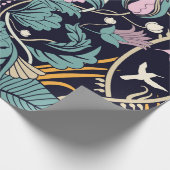 フローラヴィンテージのシームレスなパターン。モダンヴィンテージ ラッピングペーパー (角)