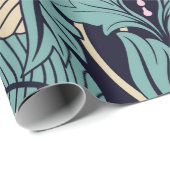 フローラヴィンテージのシームレスなパターン。モダンヴィンテージ ラッピングペーパー (ロールコーナー)