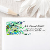 フローラヴィンテージの装飾的な渦巻き返しラベル ラベル (インサイチュ)