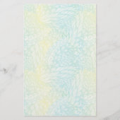 フローラヴィンテージの黄と青のグラデーション 便箋 (正面)