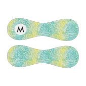 フローラヴィンテージの黄と青のグラデーション 野球ボール (パネル)