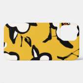 フローラヴィンテージの黄色いパターン（手のDrがスケッチ） Case-Mate iPhoneケース (裏面 (横))