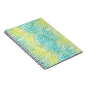 フローラヴィンテージの黄色と青のグラデーション ノートブック (右側)