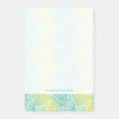 フローラヴィンテージの黄色と青のグラデーション ポストイット (正面)