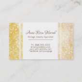 *~*フローラヴィンテージはちみつ金ゴールド+黄色い花 名刺 (裏面)