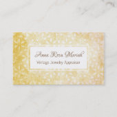 *~*フローラヴィンテージはちみつ金ゴールド+黄色い花 名刺 (正面)