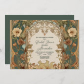 フローラヴィンテージアールヌーボーブライダル 招待状 (正面/裏面)