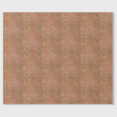 フローラヴィンテージウィリアムモリスピンクとポピーラップ ラッピングペーパー (フラット)