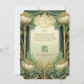 フローラヴィンテージウェディング招待状アールヌーボー 招待状 (裏面)