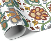 フローラヴィンテージエストニアフォークアートパターン ラッピングペーパー (ロールコーナー)