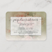 フローラヴィンテージエレガントピンクロセスセージフリージ  名刺 (裏面)