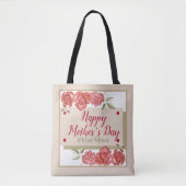 フローラヴィンテージエレガントレトロKeepsake Mothers Day トートバッグ (正面)