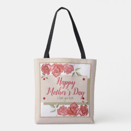 フローラヴィンテージエレガントレトロKeepsake Mothers Day トートバッグ