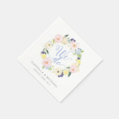 フローラヴィンテージカスタム春の結婚式 スタンダードカクテルナプキン (角)