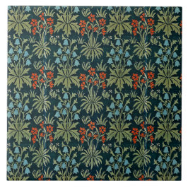 フローラヴィンテージカーネーションブルーベルジョン・ヘンリー・デアル タイル