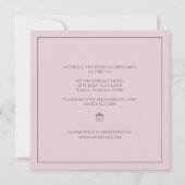 フローラヴィンテージキャリッジピンクフローラギフトレジストリ 招待状 (裏面)