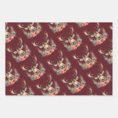 フローラヴィンテージクリスマストインデナー ラッピングペーパーシート (正面3)