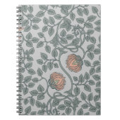 フローラヴィンテージシームレスパターン、レトロな壁紙 ノートブック (正面)