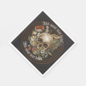 フローラヴィンテージスカルイン金ゴールドスストライプクルナプキン スタンダードランチョンナプキン (角)