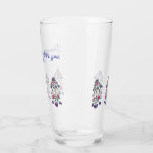 フローラヴィンテージスタイルハヌッカガラス引用文 タンブラーグラス (左)