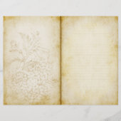 フローラヴィンテージスタイル仕訳帳スクラップブック紙 (裏面)