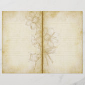 フローラヴィンテージスタイル仕訳帳スクラップブック紙 (正面)